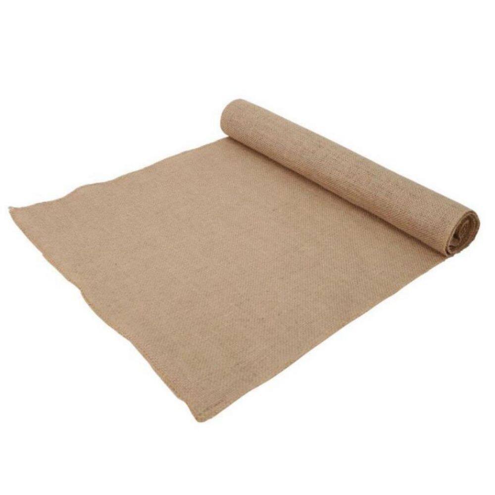 Agfabric 5.3 ft. x 15 ft. 8.3 oz. Natural Burlap Fabric for Weed Barrier Raised Bed Seed Cover Tree Wrap Burlap WEBLN835315