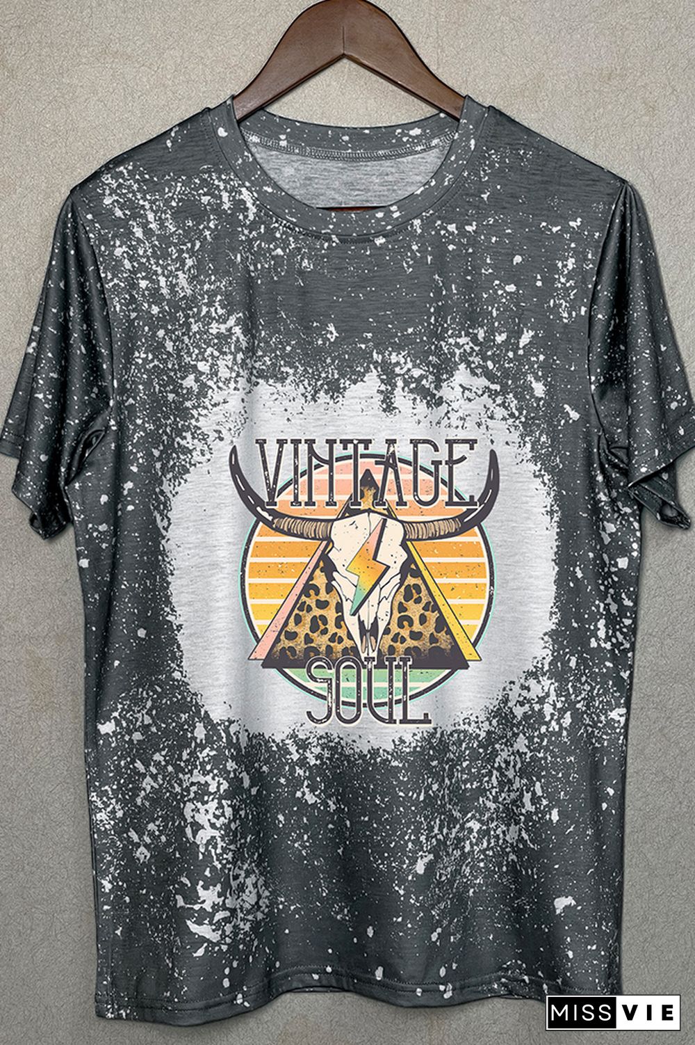 Vintage Soul Longhorn Retro Graphic Tee Wholesale