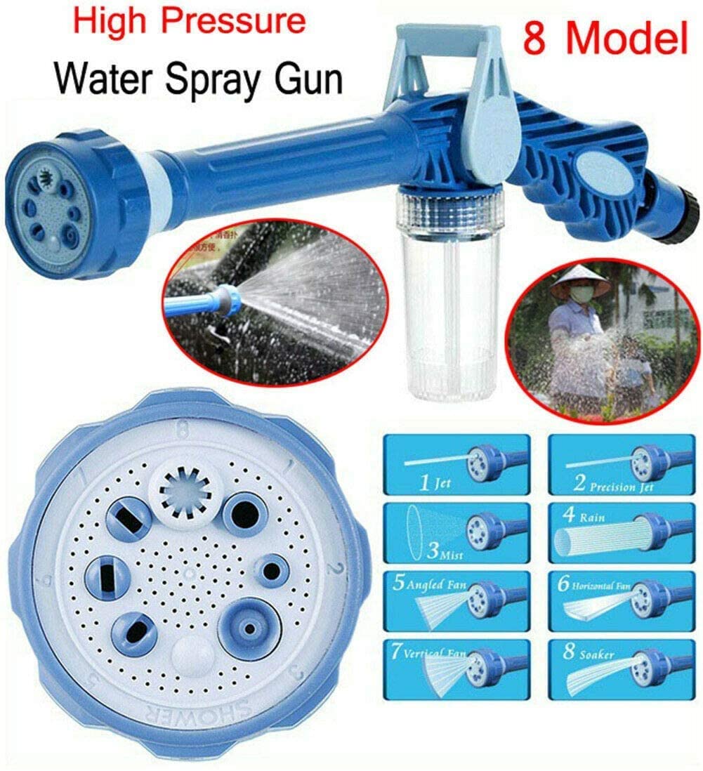 MaandBaby 8 in1 High Pressure Water Power Blaster Multi-function Sprinkler Nozzle Water Dispenser Pump Spray Gun Garden Hose Lawn Car Wash