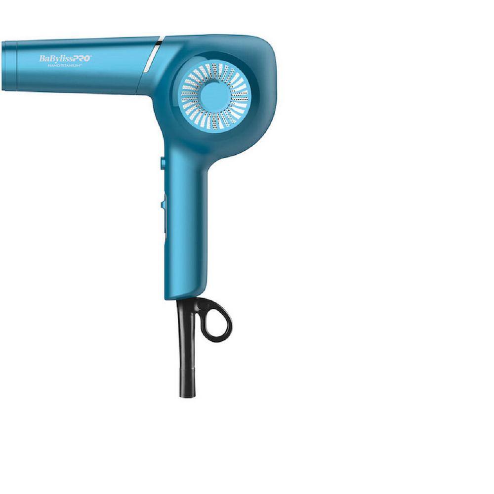 Conair BaBylissPRO Nano Titanium Classic Professional Pistol-Grip 1875-Watt Hair Dryer Blue BNT5175UC