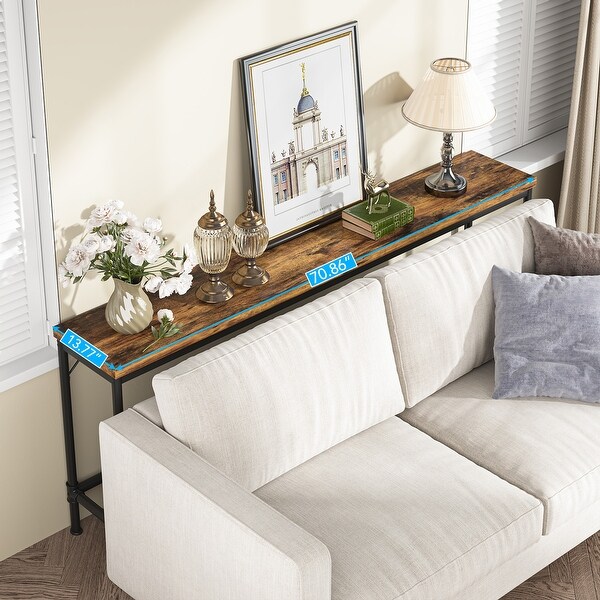 71-Inch Long Narrow Console Table， 37.4 Inches Height Bar Table