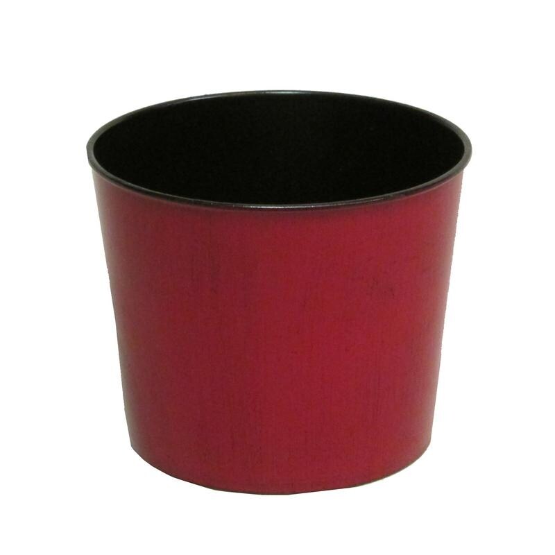 Hand painted 5.5 in. Round Plastic Pot Planter