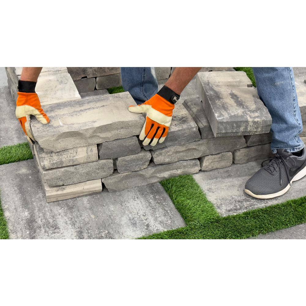 Pavestone Ladera 3 in. H x 16 in. W x 8 in. D Greystone Concrete Retaining Wall Block 11023034