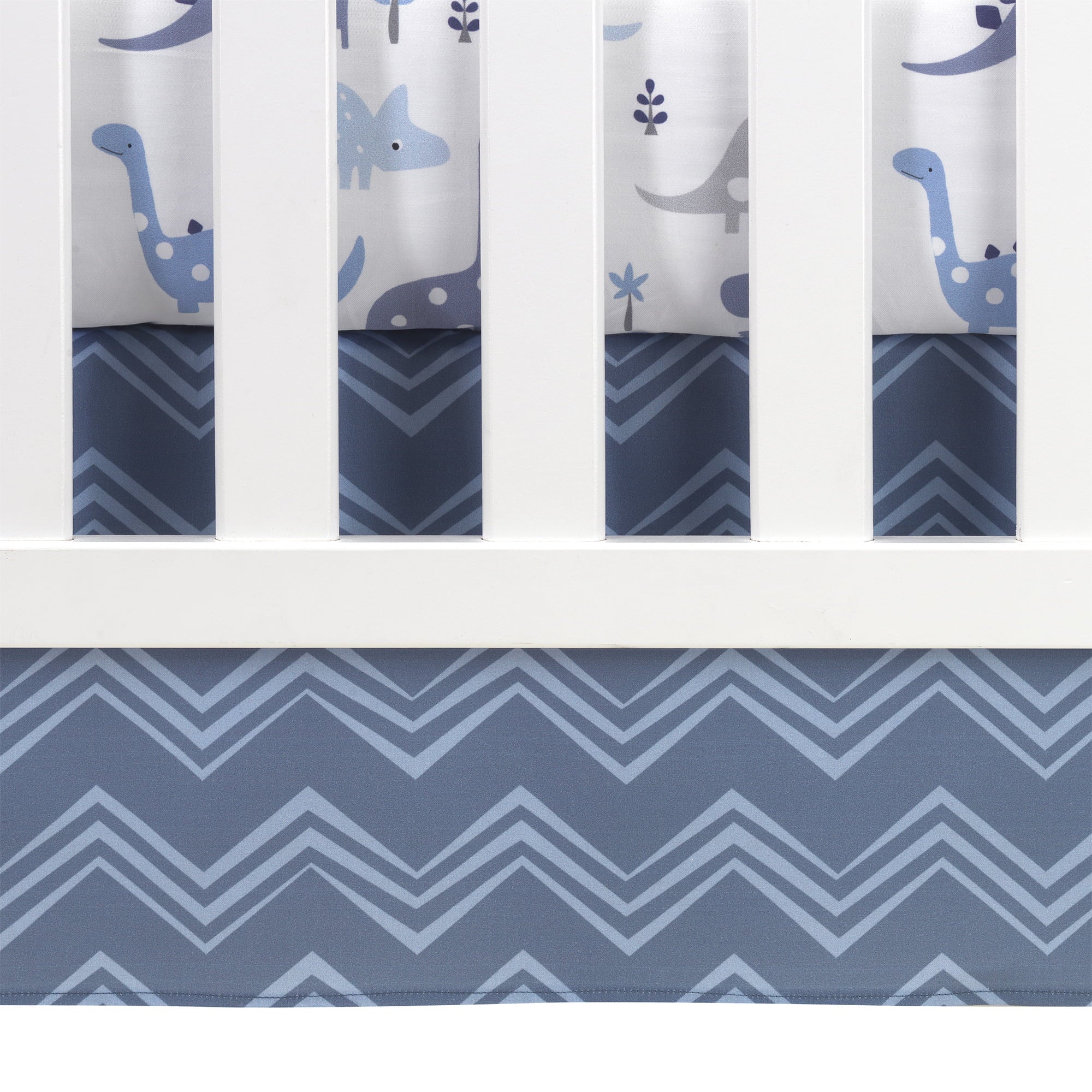 Bedtime Originals Roar Dinosaur 3-Piece Gray/Blue Crib Bedding Set