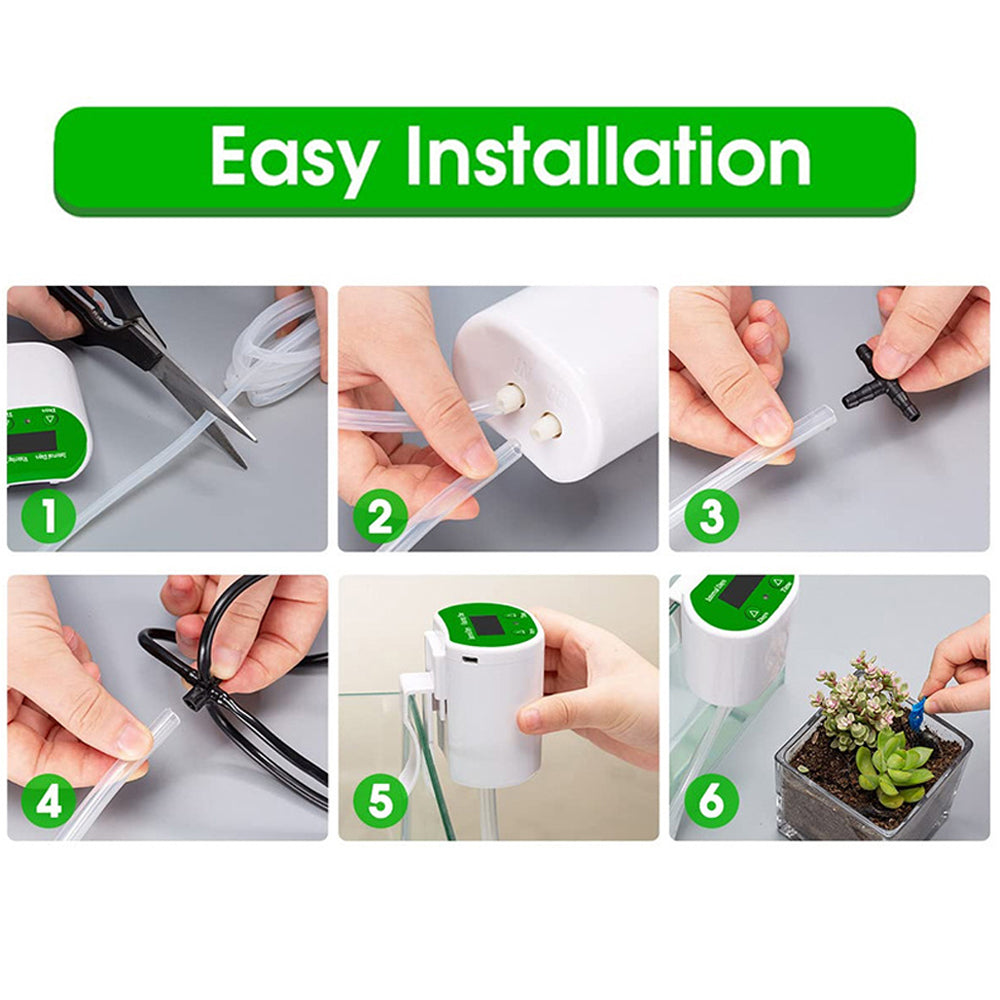 Automatic Watering System DIY Drip Irrigation Kit Holiday Timed Water Device for 8 Potted Plants