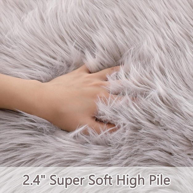 Trinity Soft Decorative Plush Shag Furry Floormat