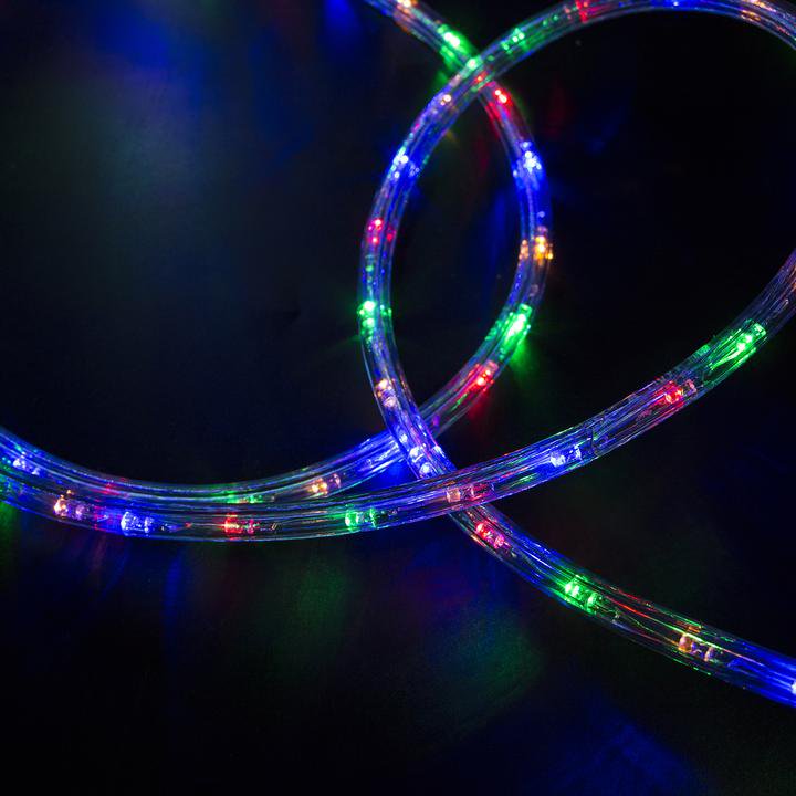 100Ft 2 Wire LED Rope Lights, RGB Lights with Clear PVC Jacket Connectable and Flexible for Indoor Wedding Christmas Party Waterproof Outdoor Decoration