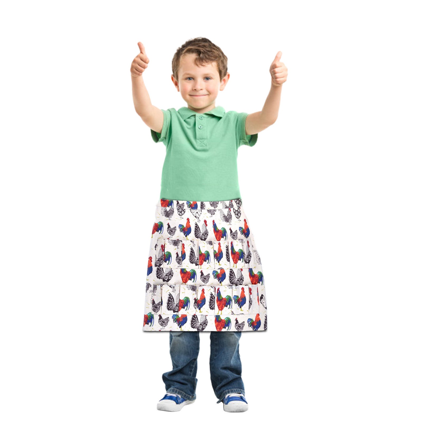 Home Life Boys Girls Fashion Collecting Apron Pockets Holds Chicken Farm Home Apron