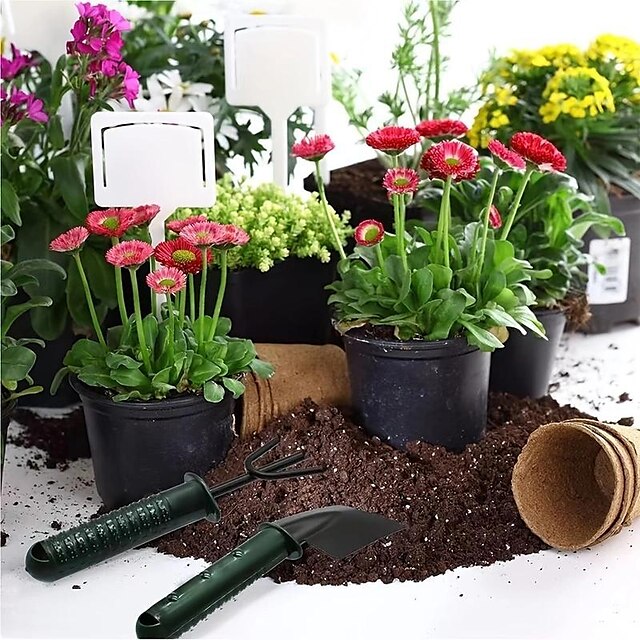 4pcs Durable Gardening Tools with Non-Slip Handle for Easy Digging, Transplanting, and Planting