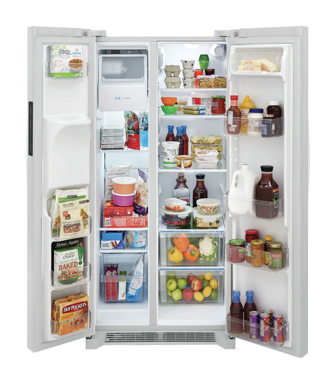 Frigidaire 22.3 Cu. Ft. White Side-By-Side Refrigerator