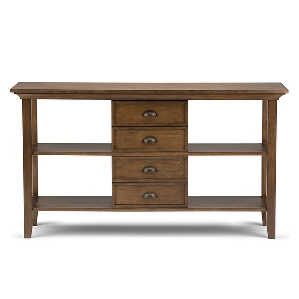 WYNDENHALL Mansfield SOLID WOOD 54 inch Wide Transitional Console Sofa Table - 54 W x 16 D x 30 H