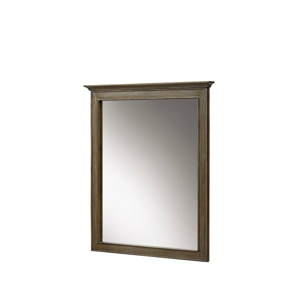 Home Decorators Collection Clinton 28 in. W x 33 in. H Framed Rectangular Bathroom Vanity Mirror in Almond Latte 9785300810