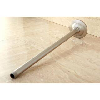 Kingston Brass Raindrop Ceiling 17 in. Shower Arm with Flange in Brushed Nickel HK217A8