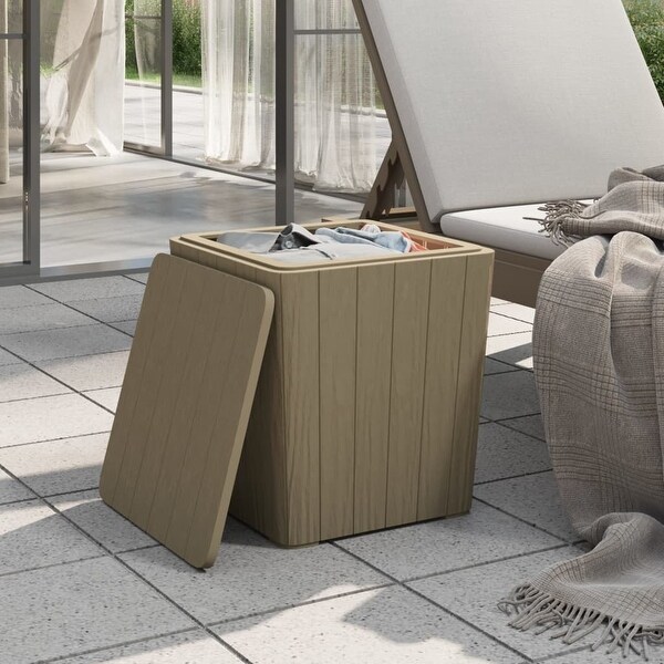 vidaXL Patio Table with Removable Lid Polypropylene