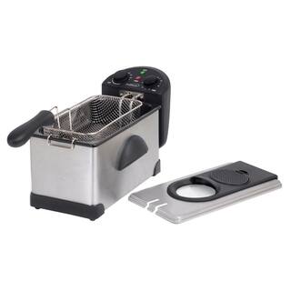 Premium LEVELLA 3.2 Qt. Stainless Steel Deep Fryer with Fry Basket PDF302T