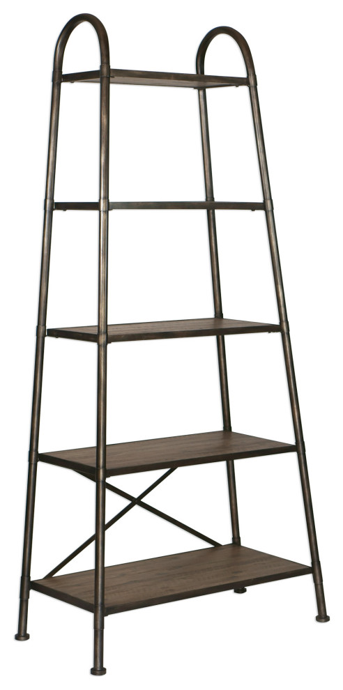 Uttermost Zosar Urban Industrial Etagere   Modern   Bookcases   by Zin Home  Houzz