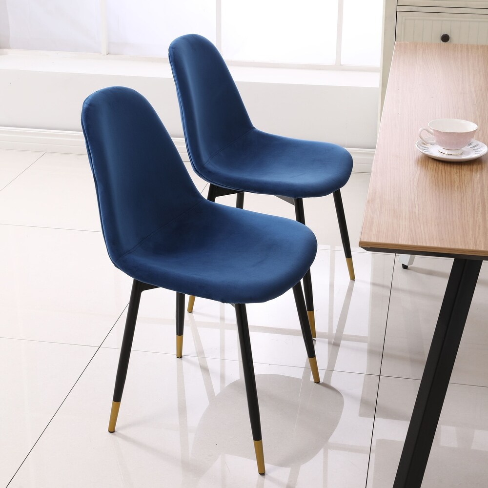 Roundhill Furniture Lassan Contemporary Fabric Upholstered Dining Chairs (Set of 4)