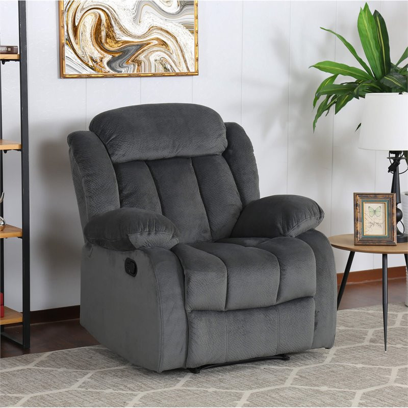 Sunset Trading Madison 3 Piece Fabric Reclining Living Room Set in Charcoal   Transitional   Living Room Furniture Sets   by GwG Outlet  Houzz