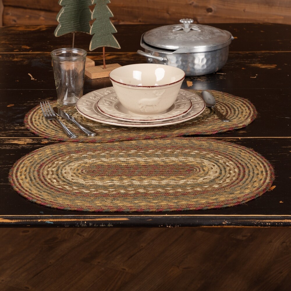 Set of 6 Tea Cabin Jute Placemats (12 x 18 in.)   Placemat 12x18