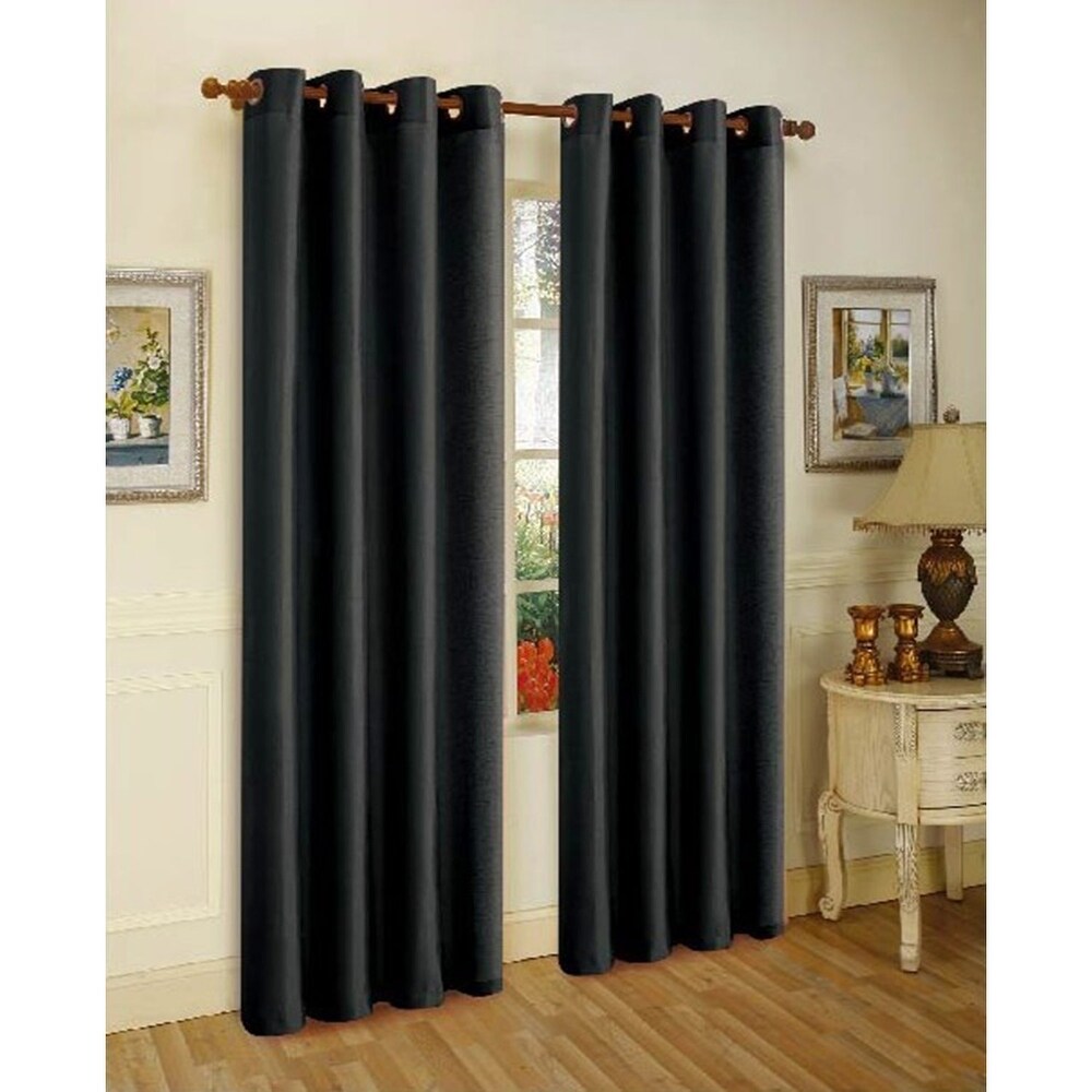 Mira Faux Silk Grommet Window Panel  55x84 Inches