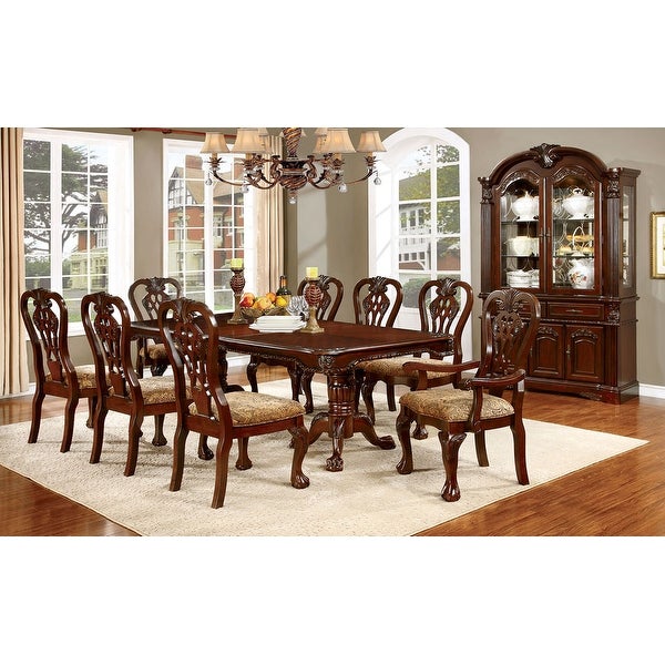 Wooden Dining Table in Brown Cherry Finish - Brown Cherry