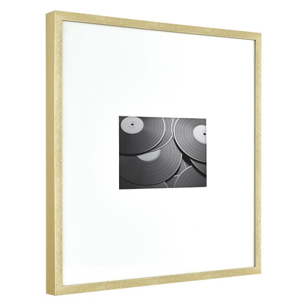 X 12 9 quot Matted To 4 quot X 6 quot Thin Metal Gallery Frame Brass