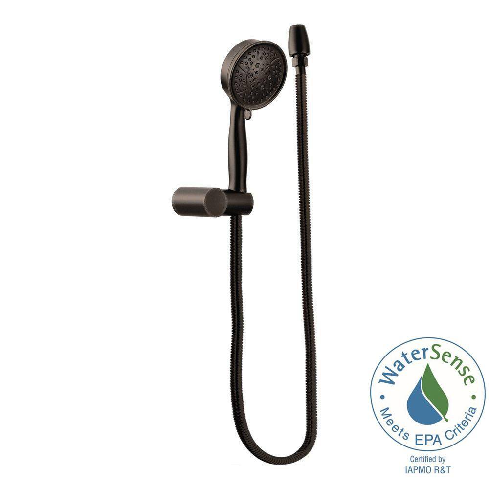 MOEN Eco-Performance 4-Spray 4.4 in. Single Wall Mount Handheld Shower Head in Oil Rubbed Bronze 3636EPORB