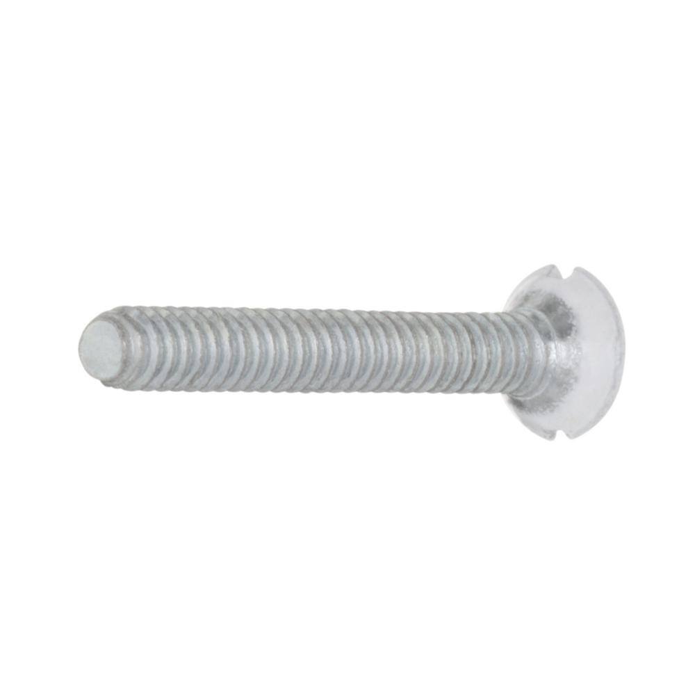 Everbilt #6-32 x 1 in. White Slotted Drive Oval-Head Switch Plate Machine Screw (25-Piece) 802754