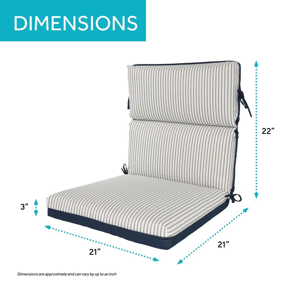 Outdoor/ Indoor High Back Dining Chair Cushion for Patio Furniture  21\