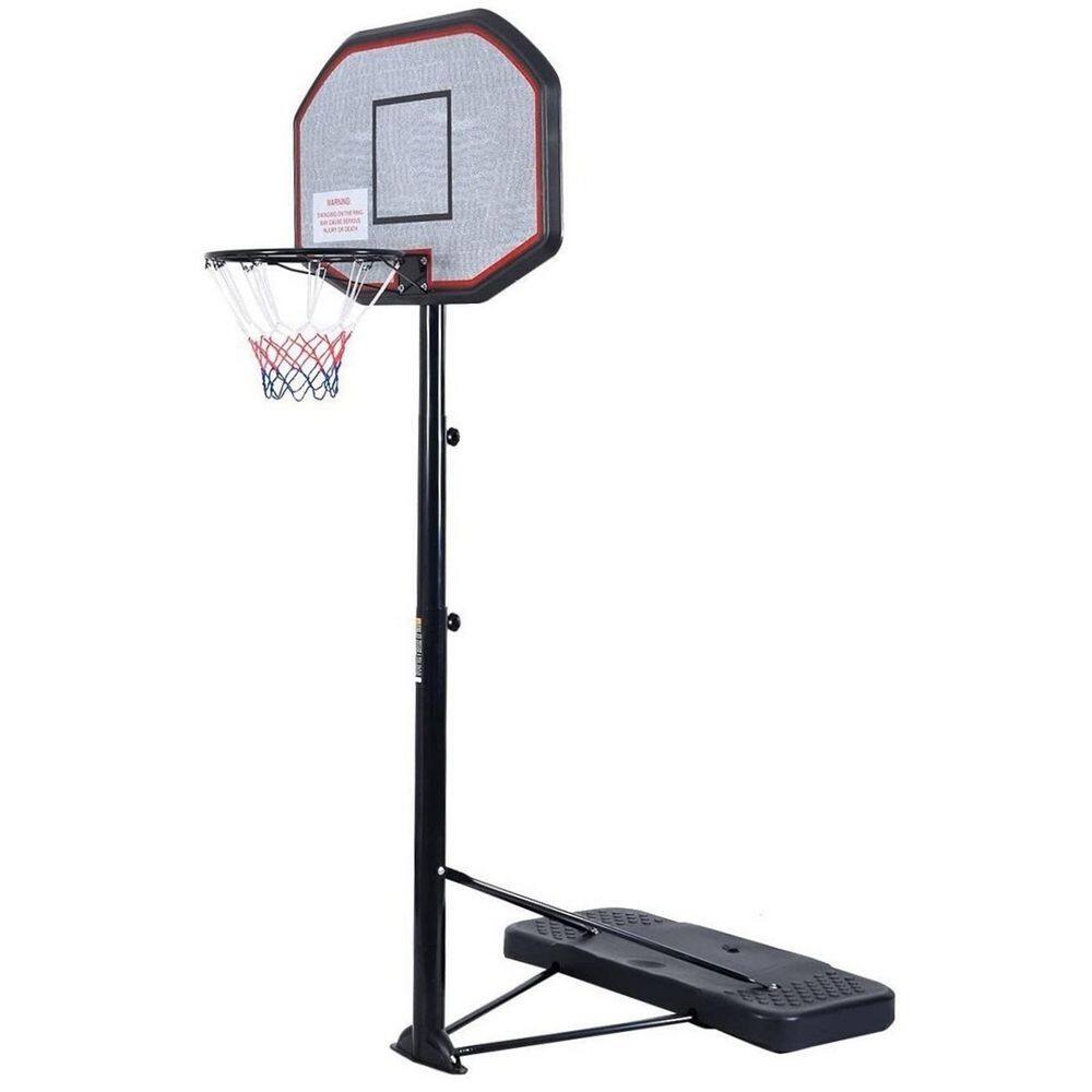 TIRAMISUBEST Indoor and Outdoor Portable Basketball HoopGoal with 6.5 ft. x 10 ft. Height Adjustable and Wheels W1408XY60507