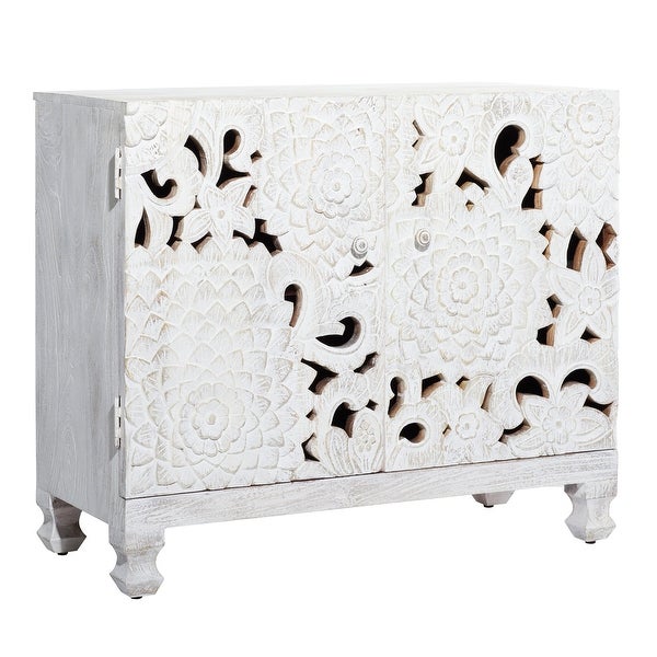 White Wood Mediterranean Cabinet 30 x 35 x 16