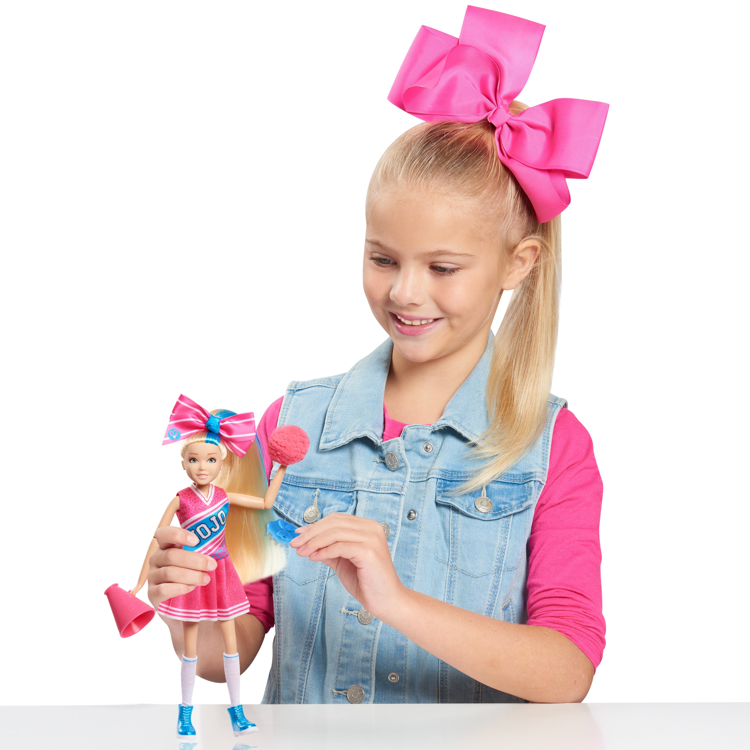 JoJo Siwa 10 Inch Singing Doll, Sings High Top Shoes, Pink Cheerleading Outfit and Accessories,  Kids Toys for Ages 6 Up, Gifts and Presents