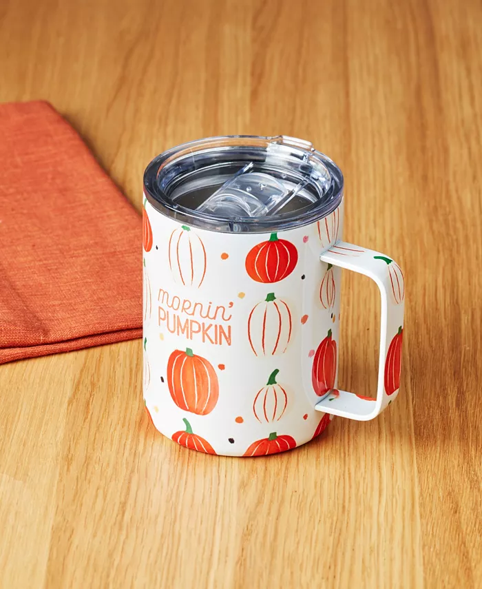 Cambridge Morning Pumpkin Insulated Coffee Mug 16 oz