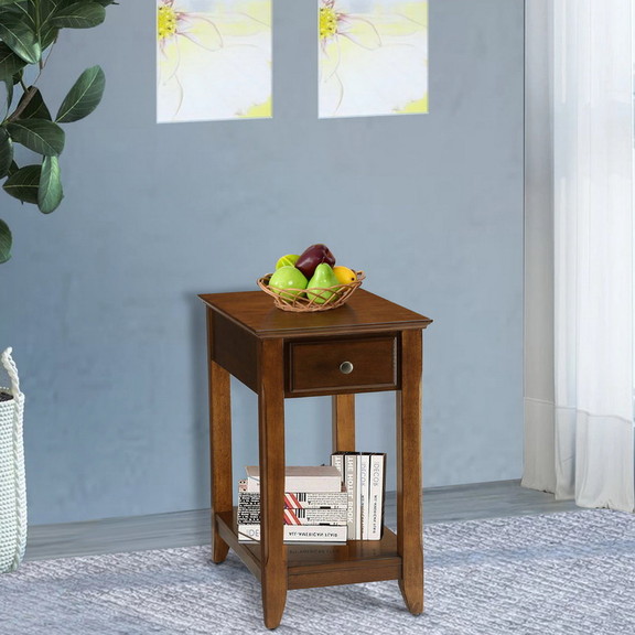 Benzara BM157301 Smart Looking Side Table  Walnut ...