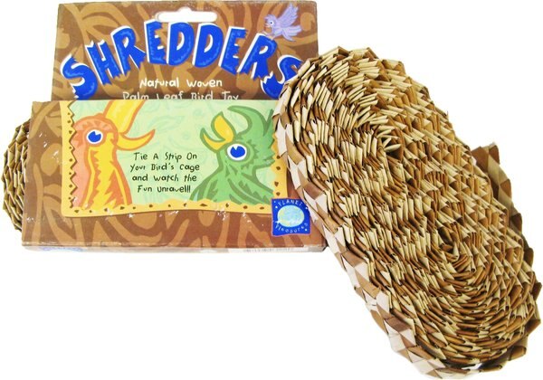 Planet Pleasures Zig Zag Natural Shredder Bird Toy， Small