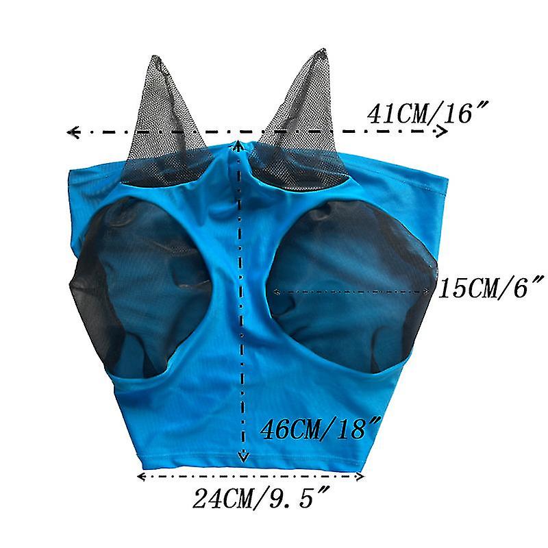 Niuniu Fly Mesh Horse Mask Comfort Fit Fly Mask Protects Eyes And Ears， 1 Pack， Rose One Size