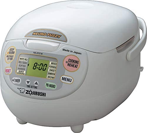 Zojirushi, Made in Japan Neuro Fuzzy Rice Cooker, 5.5-Cup, Premium White