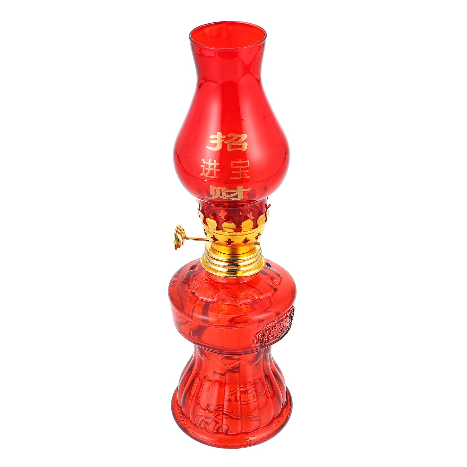 OUNONA 1pc Wedding Kerosene Lamp Home Kerosene Oil Lamp Chinese-style Red Oil Light