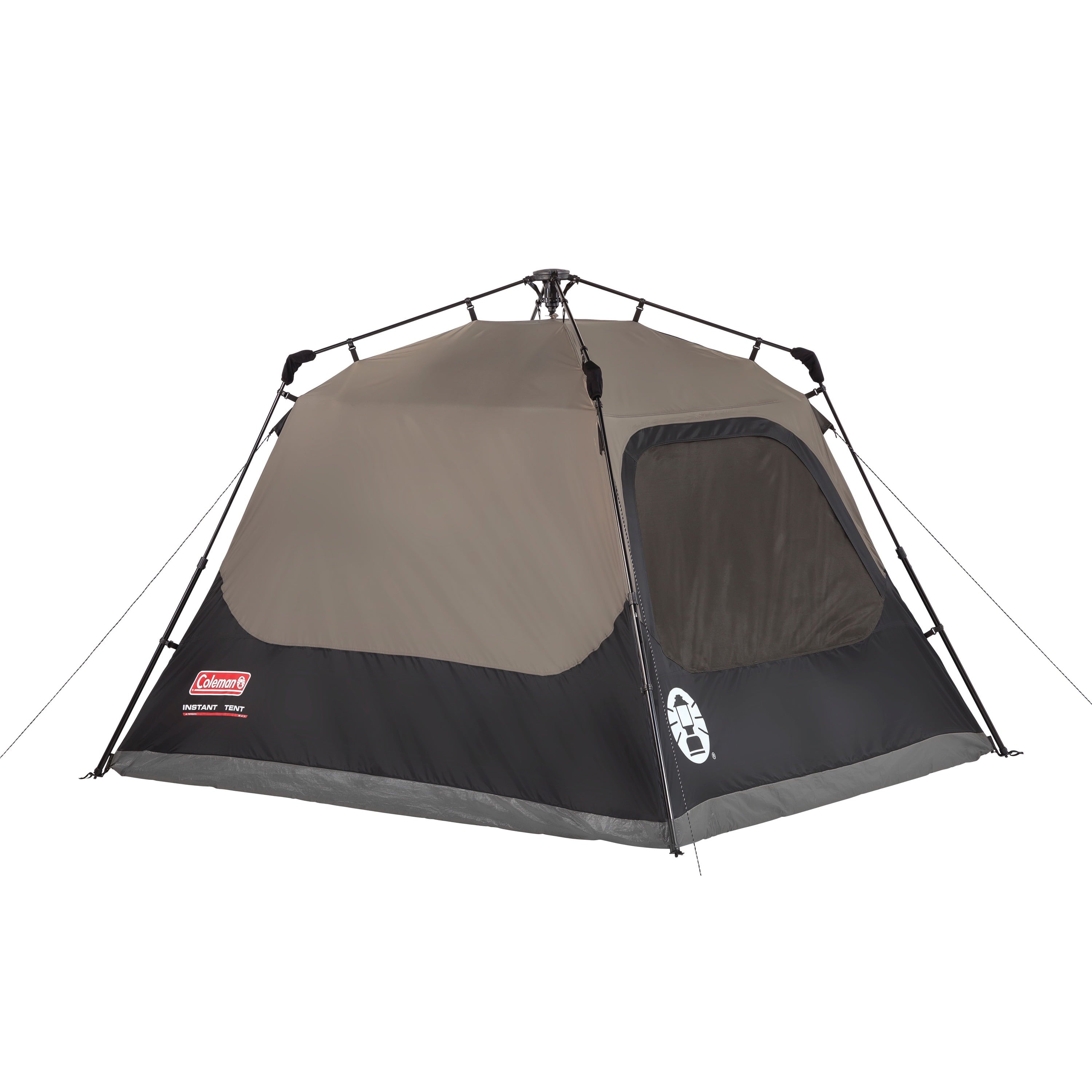 Coleman 4-Person Cabin Camping Tent with Instant Setup， 1 Room， Gray