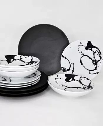 Euro Ceramica Nile 12-PC Dinnerware Set Service for 4