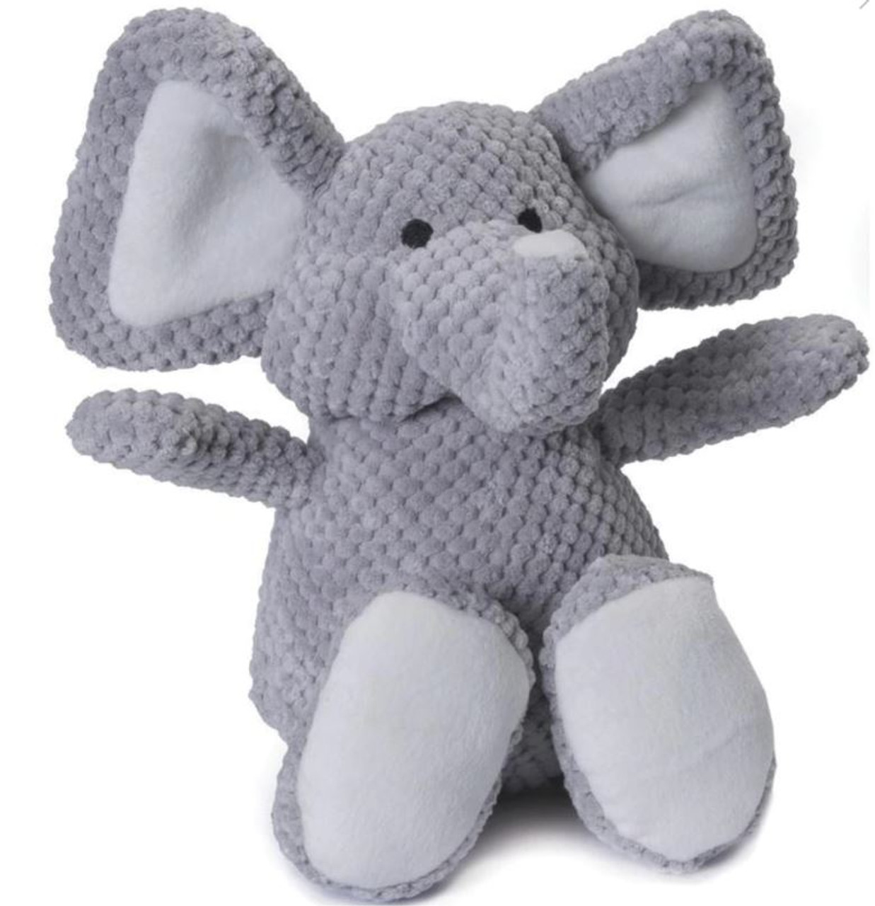 GoDog Checkers Elephant Plush Dog Toy