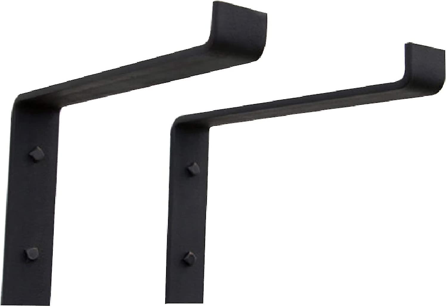 2pcs Lip Wall Bracket Shelf Bracket，diy Decorative，metal，including Mounting Screws Black(15cm)