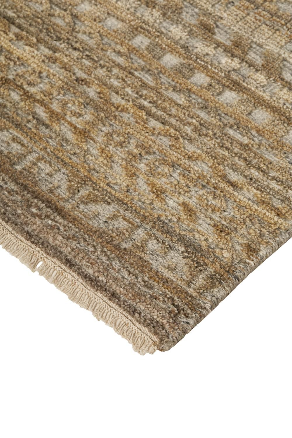 Eckhart Hand Knotted Brown and Gray Rug by BD Fine