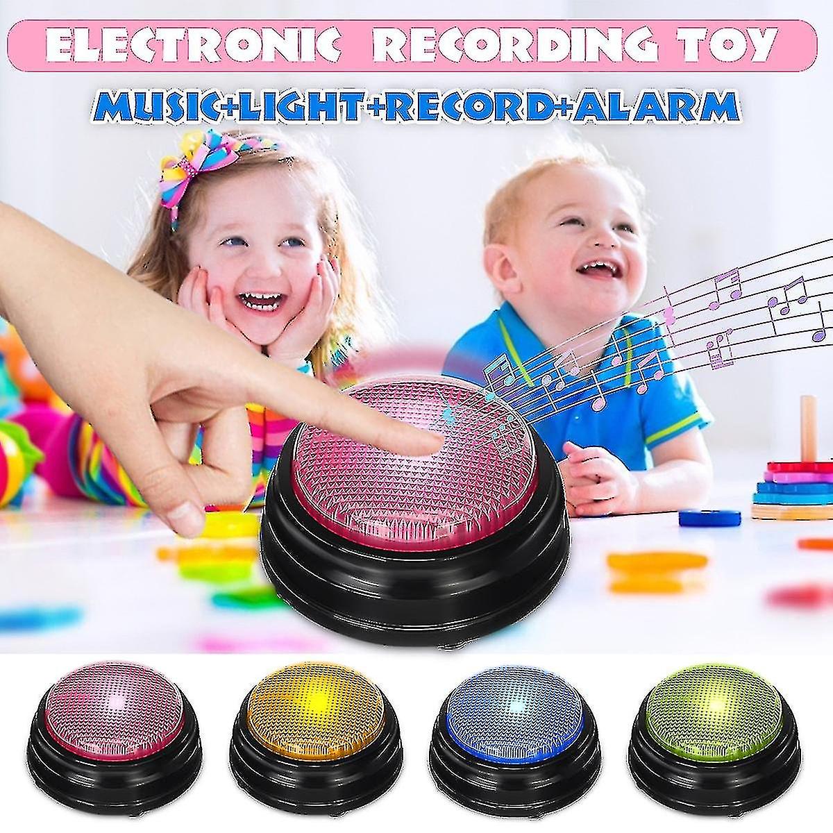 Recordable Talking Button Game Answer Buzzer Alarm Button With Led Adult Event Game Party Tools Bar