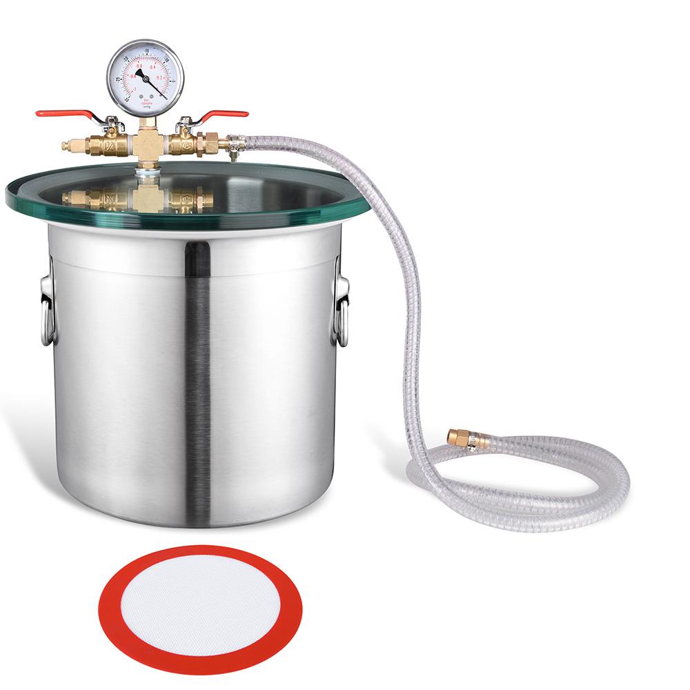 3-Gal Vacuum Degassing Chamber Stainless Steel