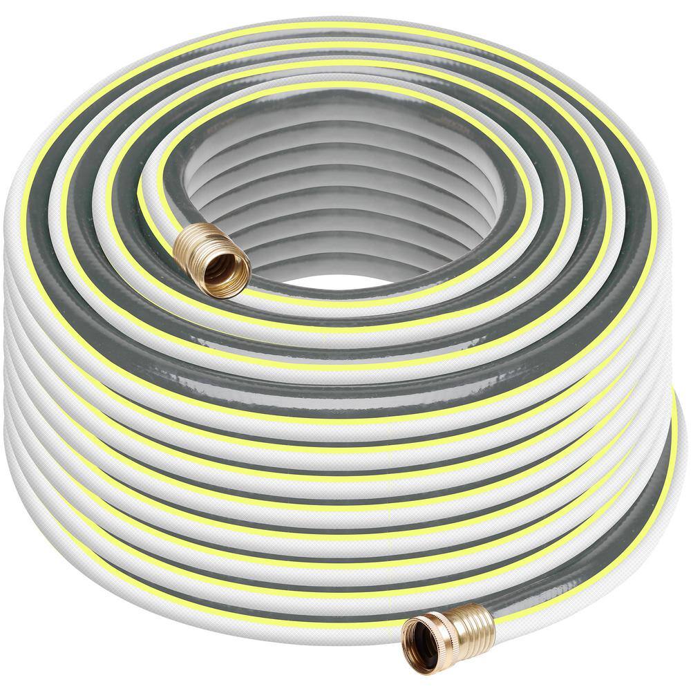 Worth Garden 58 in. x 100 ft. Medium Duty Gray Vinyl Garden Hose H153E06