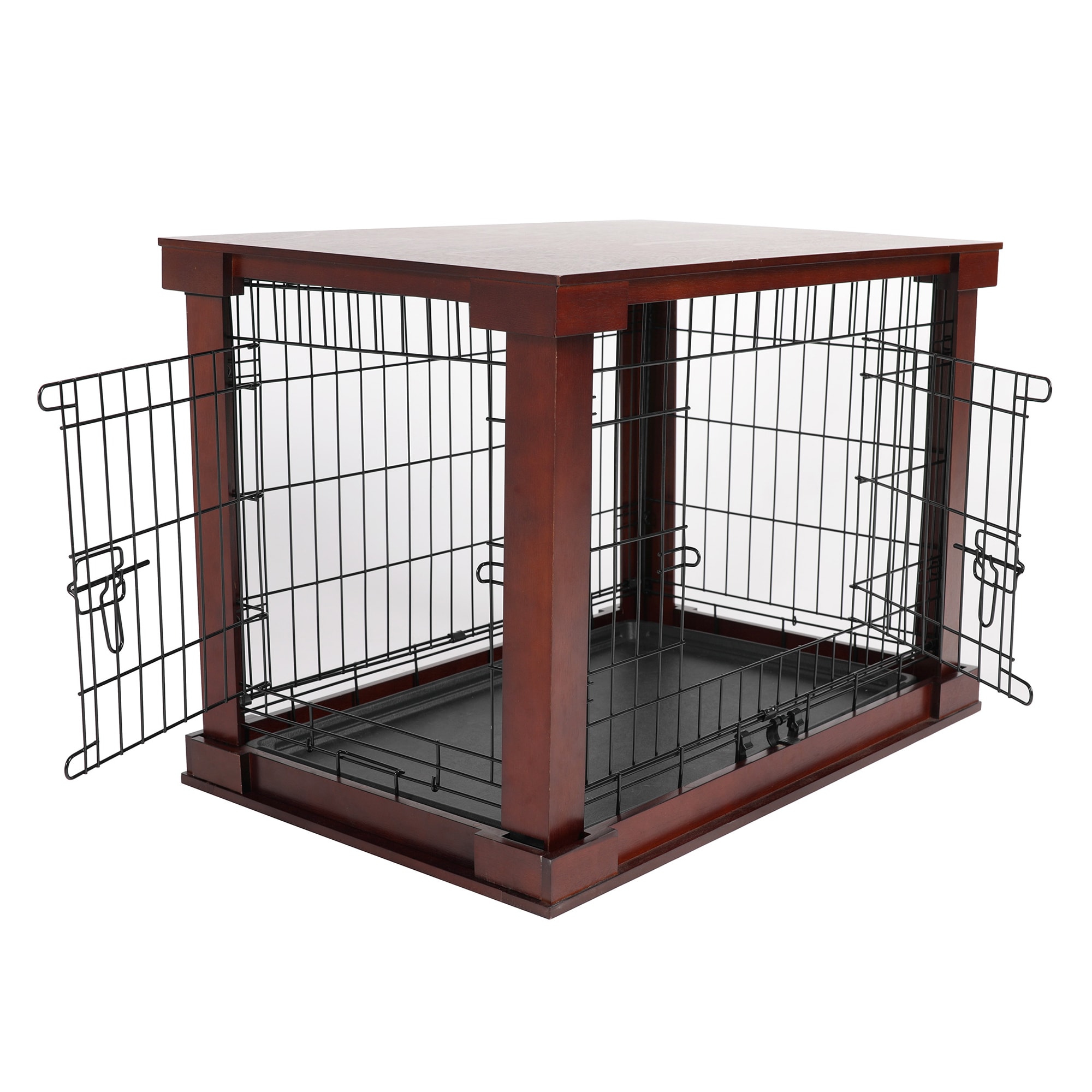 Zoovilla Dog Crate with Wooden Cover， 28