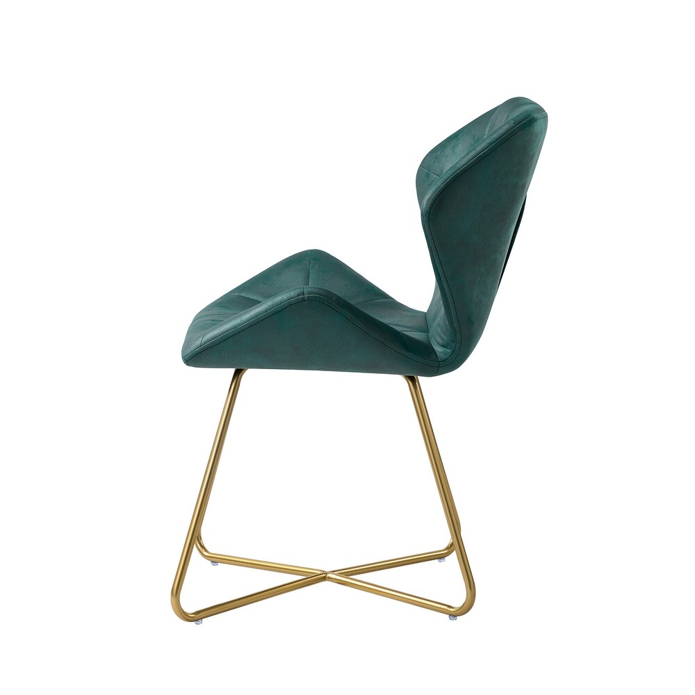 Rosa Accent Side Chair with X shaped Metal Base