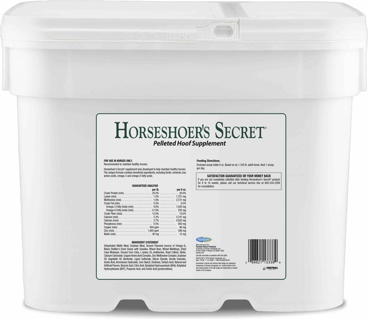 Farnam Horseshoer's Secret Hoof Health Hay Flavor Pellets Horse Supplement