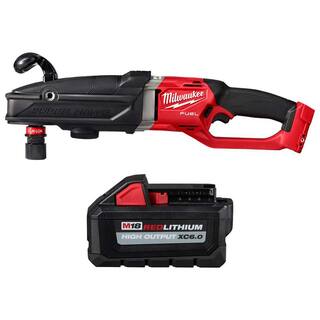 MW M18 FUEL 18V Lithium-Ion Brushless Cordless GEN 2 SUPER HAWG 716 in. Right Angle Drill w6.0 ah Battery 2811-20-48-11-1865